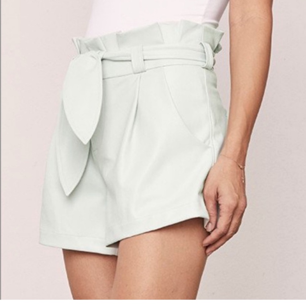 David Lerner/Paperbag Waist Vegan Shorts Size Small
